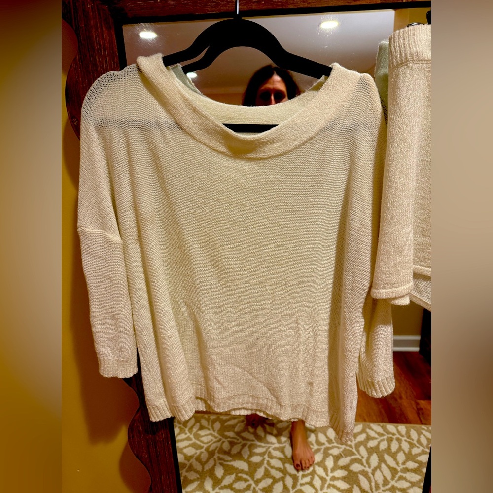 Cozy Cream Women's Sweater set with top and shorts